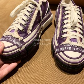 Xvessel Fashion Thick Soled Canvas Shoes For Men And Women Purple
