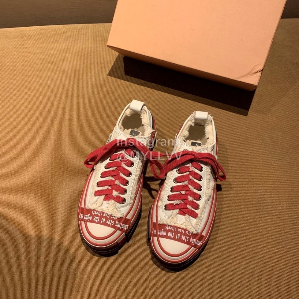 Xvessel Fashion Thick Soled Canvas Shoes For Men And Women Red