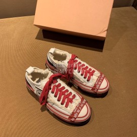 Xvessel Fashion Thick Soled Canvas Shoes For Men And Women Red