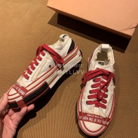 Xvessel Fashion Thick Soled Canvas Shoes For Men And Women Red