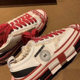 Xvessel Fashion Thick Soled Canvas Shoes For Men And Women Red