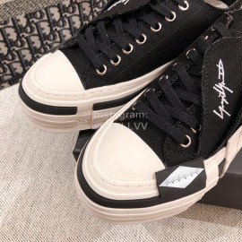 Xvessel Fashion Thick Soled Black Canvas Shoes For Men And Women 