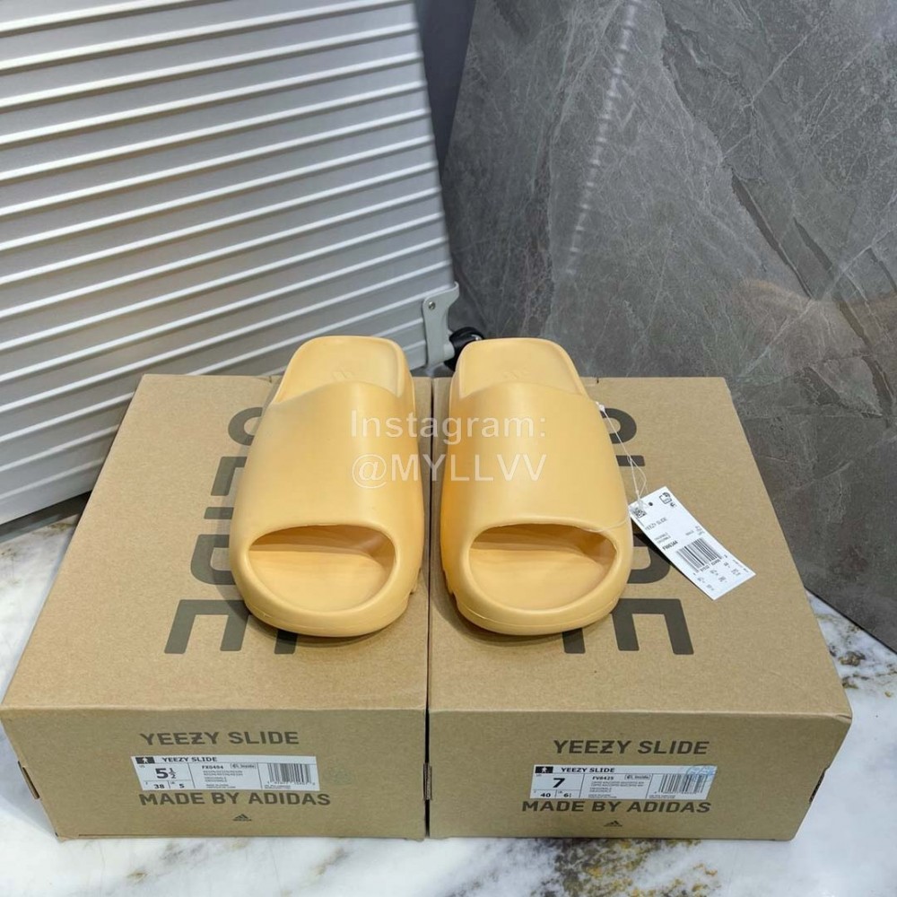 Kanye West Adidas Yeezy Slide “Bone” Slippers For Men And Women Yellow