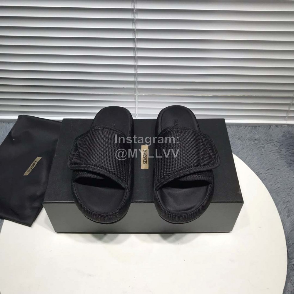 Kanye Yeezy Season 6 Slippers Black For Men And Women