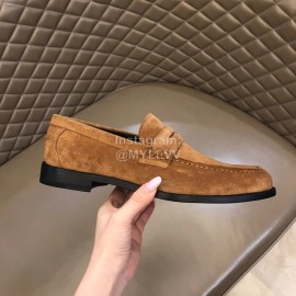 Ysl Fashion Cowhide Loafers For Men Brown