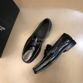 Ysl Fashion Black Cowhide Loafers For Men
