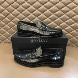 Ysl Fashion Black Cowhide Loafers For Men