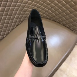 Ysl Fashion Black Cowhide Loafers For Men