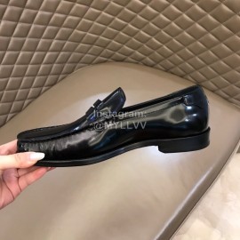 Ysl Fashion Black Cowhide Loafers For Men