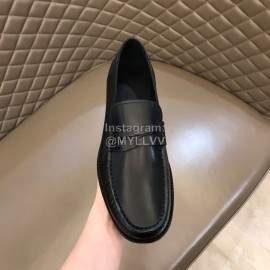 Ysl Fashion Black Leather Loafers For Men