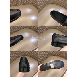 Ysl Fashion Black Leather Loafers For Men