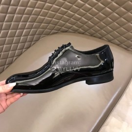 Ysl Cowhide Lace Up Business Shoes For Men