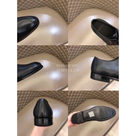 Ysl Cowhide Lace Up Business Shoes For Men Black