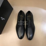 Ysl Cowhide Lace Up Business Shoes Black For Men