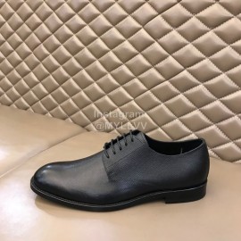 Ysl Cowhide Lace Up Business Shoes Black For Men