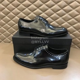 Ysl Calf Leather Lace Up Business Shoes For Men