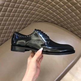 Ysl Calf Leather Lace Up Business Shoes For Men