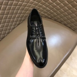 Ysl Calf Leather Lace Up Business Shoes For Men
