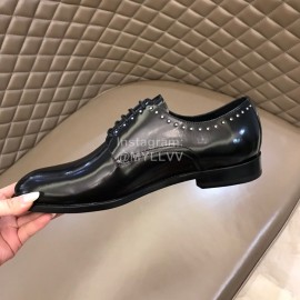 Ysl Calf Leather Lace Up Business Shoes For Men