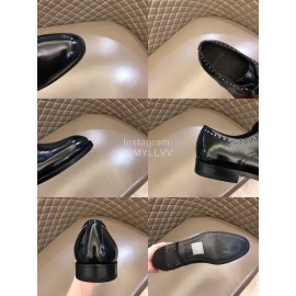 Ysl Calf Leather Lace Up Business Shoes For Men