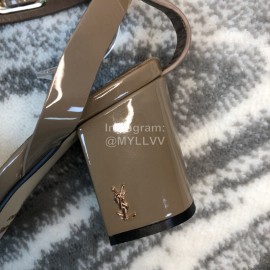 Ysl Fashion Sheepskin High Heel Sandals For Women Coffee