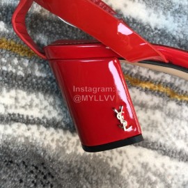 Ysl Fashion Sheepskin High Heel Sandals For Women Red