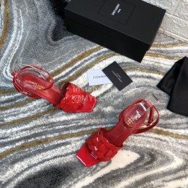 Ysl Fashion Sheepskin High Heel Sandals For Women Red