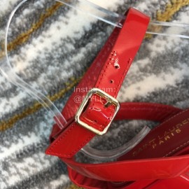 Ysl Fashion Sheepskin High Heel Sandals For Women Red