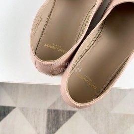 Ysl Soft Sheepskin Hemp Rope Weaving Casual Shoes For Women Pink