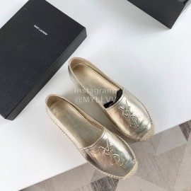 Ysl Soft Sheepskin Hemp Rope Weaving Casual Shoes For Women 