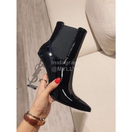 Ysl Fashion Patent Leather Pointed High Heel Boots For Women 