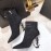 Ysl Fashion Black Velvet Leather Pointed High Heel Boots For Women 