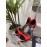 Ysl Fashion Diamond Pointed High Heel Sandals For Women Red