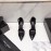 Ysl Fashion Patent Leather Pointed High Heel Sandals For Women Black