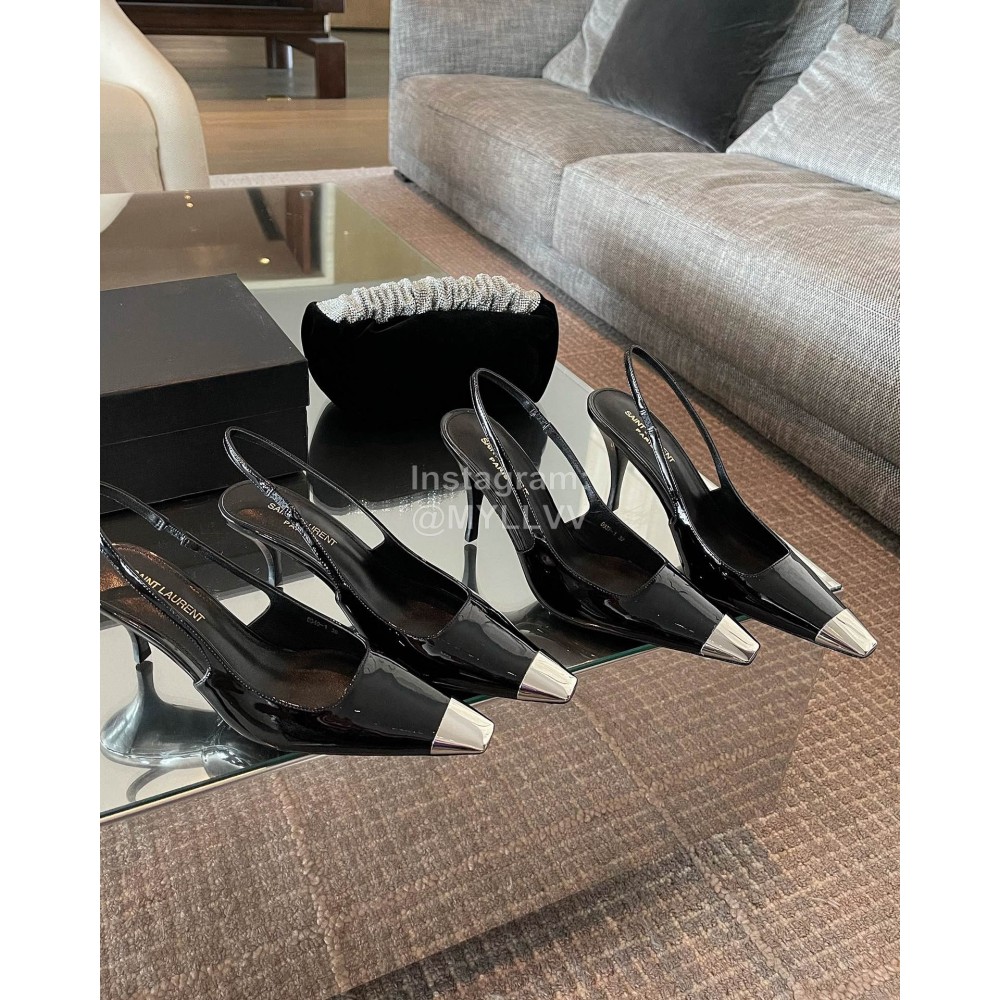 Ysl Patent Leather High Heels For Women Black