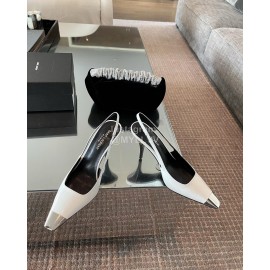 Ysl Patent Leather High Heels For Women White