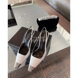 Ysl Patent Leather High Heels For Women White