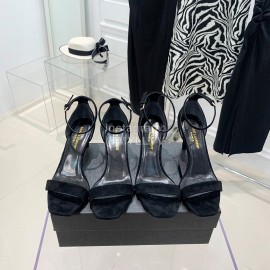 Ysl Amber Leather Suede High Heeled Sandals For Wo..