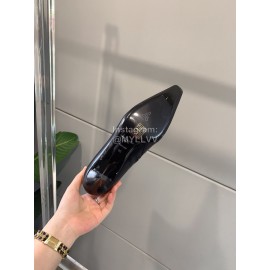 Ysl Fashion Leather Pointed High Heeled Boots For Women Black