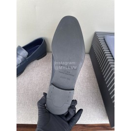 Zegna Autumn Winter Leather Tassels Casual Shoes For Men Blue