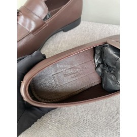 Zegna Autumn Winter Leather Tassels Casual Shoes For Men Coffee