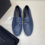 Zegna Fashion Leather Bow Casual Shoes For Men Blue