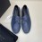Zegna Fashion Leather Bow Casual Shoes For Men Blue