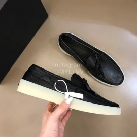 Zegna Fashion Suede Loafers For Men Black