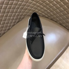 Zegna Fashion Suede Loafers For Men Black