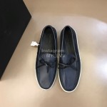 Zegna Fashion Suede Loafers For Men Navy