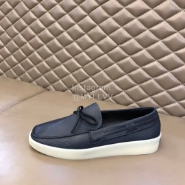 Zegna Fashion Suede Loafers For Men Navy