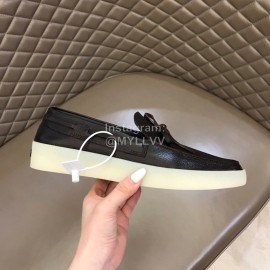 Zegna Fashion Suede Loafers For Men Coffee