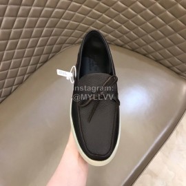 Zegna Fashion Suede Loafers For Men Coffee