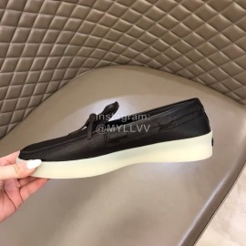 Zegna Fashion Suede Loafers For Men Coffee